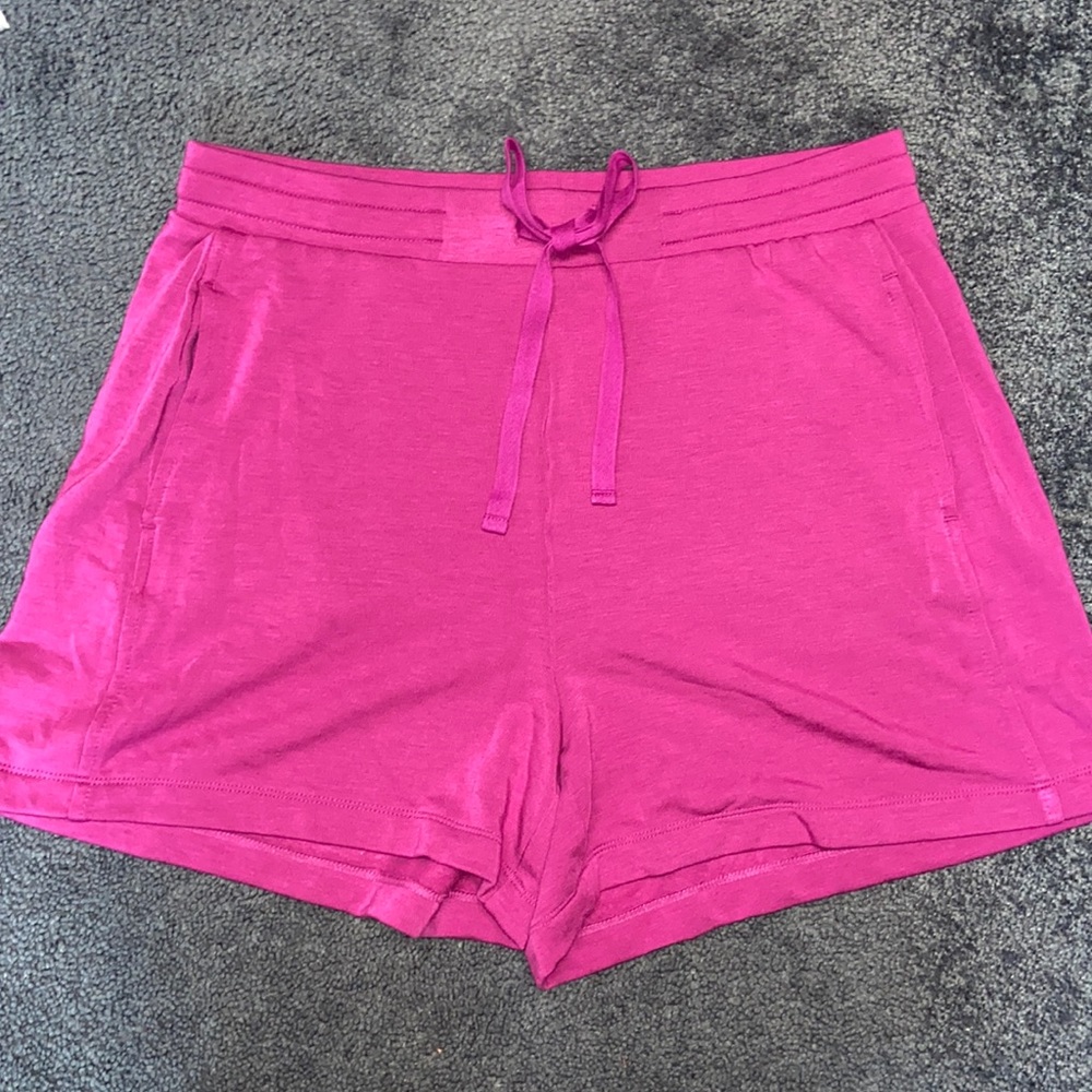 Lou & Grey Pink Drawstring Lounge Shorts
